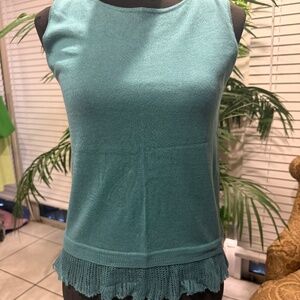 NWT MAG SILK/COTTON TEAL SHELL IN MEDIUM